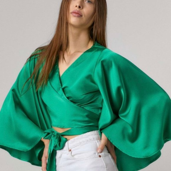 BRAND HERS & MINE, SIZE S-M-L WOMEN'S HANG LOOSE GREEN, LEMON GREEN, ORANGE TOP - Picture 4 of 6